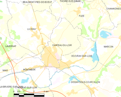 Map commune FR insee code 72071